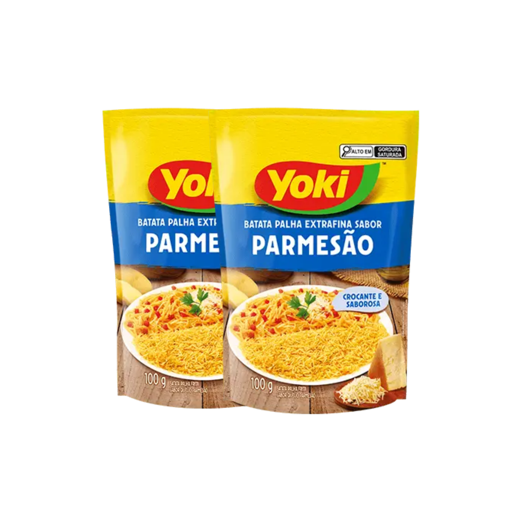 Yoki Batata Palha Extra Fina Sabor Parmesão 2x100g